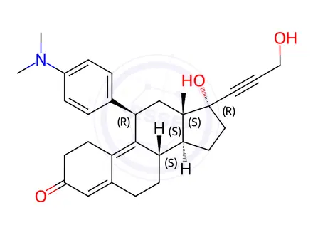 Chemical structure of Hydroxy Mifepristone (105012-15-5)