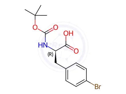Chemical structure of Boc-D-Phe(4-Br)-OH