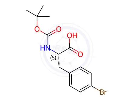Chemical structure of Boc-L-4-Bromophenylalanine