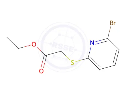 Chemical structure of Ethyl 2-[(6-bromopyridin-2-yl)sulfanyl]acetate