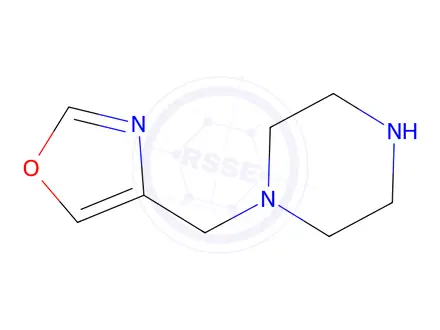 Chemical structure of 1-[(1,3-Oxazol-4-yl)methyl]piperazine