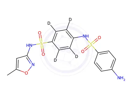 Chemical structure of Sulfamethoxazole Impurity 2-d4(Sulfamethoxazole EP Impurity B-d4)