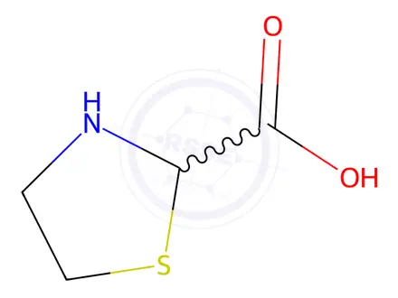Chemical structure of rac-2-Thiazolidinecarboxylic Acid