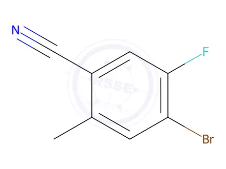 Chemical structure of 4-Bromo-5-fluoro-2-methylbenzonitrile