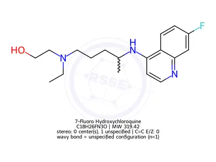 Chemical structure of 7-Fluoro Hydroxychloroquine