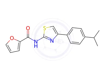 Chemical structure of N-(4-(4-Isopropylphenyl)thiazol-2-yl)furan-2-carboxamide