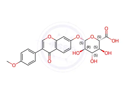 Chemical structure of Formononetin 7-O-b-D-Glucuronide Sodium Salt