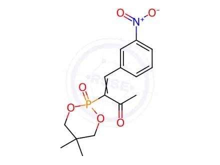 Chemical structure of 3-(5,5-Dimethyl-2-oxido-1,3,2-dioxaphosphorinan-2-yl)-4-(3-nitrophenyl)-3-buten-2-one