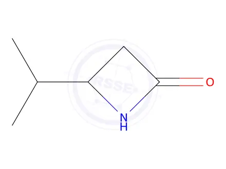 Chemical structure of (+/-)-4-isopropylazetidin-2-one