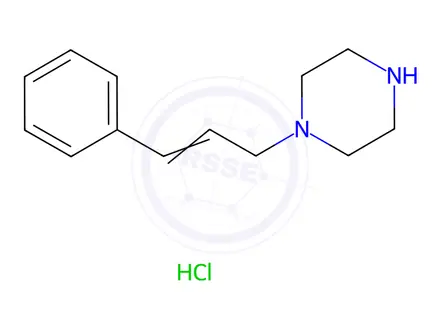 Chemical structure of trans-1-Cinnamylpiperazine Dihydrochloride