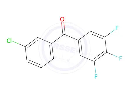 Chemical structure of 3-Chloro-3,4,5,-trifluorobenzophenone