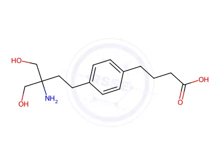 Chemical structure of 4-(4-(3-Amino-4-hydroxy-3-(hydroxymethyl)butyl)phenyl)butanoic acid