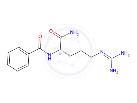 Chemical structure of Benzoyl-L-arginine Amide Hydrochloride Hydrate