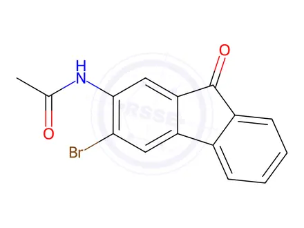 Chemical structure of N-(3-Bromo-9-oxo-9H-fluoren-2-yl)acetamide