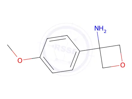 Chemical structure of 3-(4-Methoxyphenyl)oxetan-3-amine