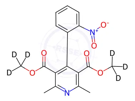 Chemical structure of Dehydro Nifedipine-d6