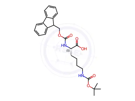 Chemical structure of Fmoc-Lys(Boc)-OH