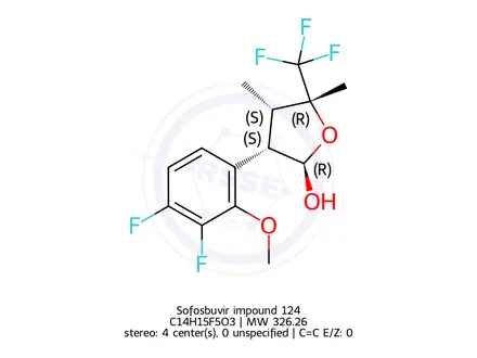 Chemical structure of Sofosbuvir impound 124