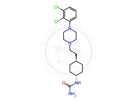 Chemical structure of N-Didesmethyl Cariprazine