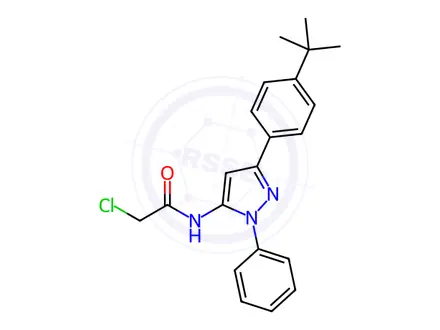 Chemical structure of n-[3-(4-tert-butylphenyl)-1-phenyl-1h-pyrazol-5-yl]-2-chloroacetamide