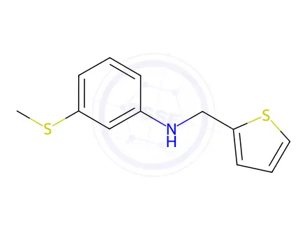Chemical structure of 3-(Methylthio)-N-(thiophen-2-ylmethyl)aniline