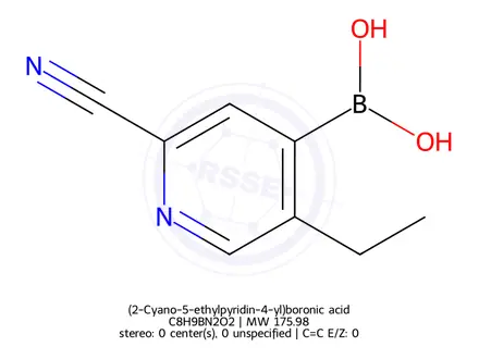 Chemical structure of (2-Cyano-5-ethylpyridin-4-yl)boronic acid