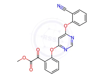 Chemical structure of 2-(2-((6-(2-Cyanophenoxy)pyrimidin-4-yl)oxy)phenyl)-2-oxoacetic Acid Methyl Ester