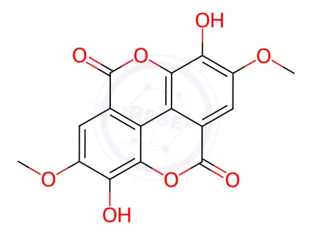 Chemical structure of 4,4'-Di-O-methylellagic acid