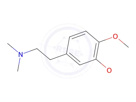 Chemical structure of Benzeneethanamine, 3,4-dimethoxy-N,N-dimethyl-