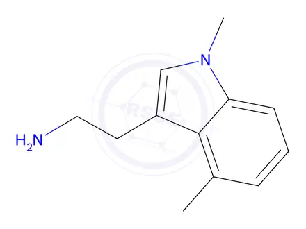 Chemical structure of 2-(1,4-Dimethyl-1H-indol-3-yl)ethan-1-amine