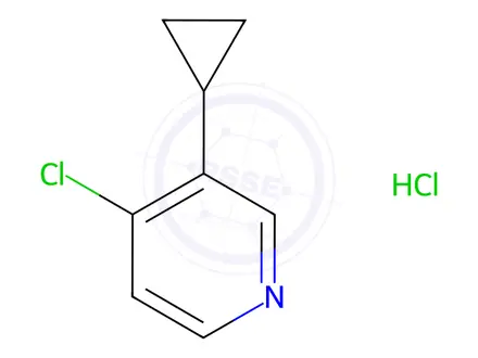 Chemical structure of 4-Chloro-3-cyclopropylpyridine hydrochloride