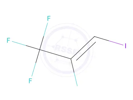 Chemical structure of 1-Propene,2,3,3,3-tetrafluoro-1-iodo-, (1Z)-