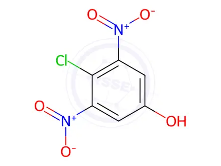 Chemical structure of 4-chloro-3,5-dinitrophenol