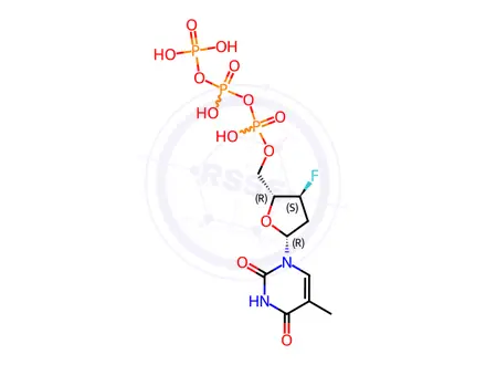 Chemical structure of 3'-fluorothymidine-5'-triphosphate