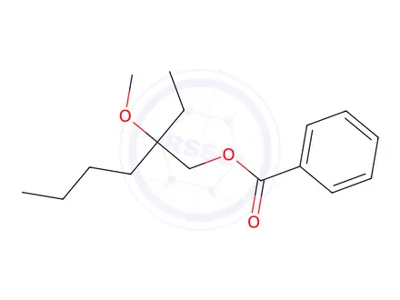 Chemical structure of 2-Methoxy-2-Ethylhexyl Benzoate