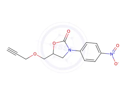 Chemical structure of 3-(4-Nitrophenyl)-5-[(2-propynyloxy)methyl]-2-oxazolidinone