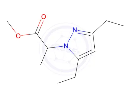 Chemical structure of methyl 2-(3,5-diethyl-1h-pyrazol-1-yl)propanoate