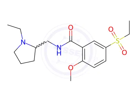 Chemical structure of Sultopride Monomer