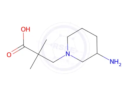 Chemical structure of 3-(3-Aminopiperidin-1-yl)-2,2-dimethylpropanoic acid