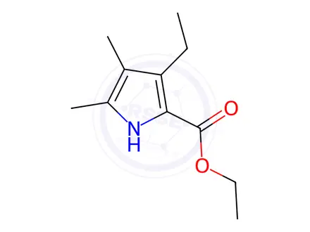 Chemical structure of 3-Ethyl-4,5-dimethyl-1H-pyrrole-2-carboxylic acid ethyl ester