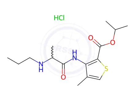 Chemical structure of Articaine Impurity 3 Hydrochloride (Articaine EP Impurity C Hydrochloride)