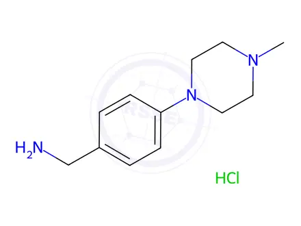 Chemical structure of (4-(4-Methylpiperazin-1-yl)phenyl)methanamine HCl