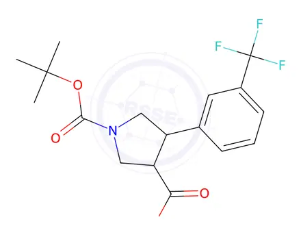 Chemical structure of 1-(Tert-butoxycarbonyl)-4-(3-(trifluoromethyl)phenyl)pyrrolidine-3-carboxylic acid