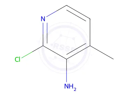 Chemical structure of 3-Amino-2-chloro-4-methylpyridine