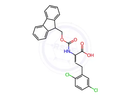 Chemical structure of Fmoc-2,5-dichloro-D-homophenylalanine
