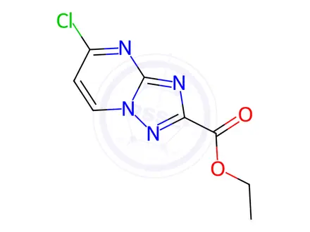Chemical structure of ethyl 5-chloro-[1,2,4]triazolo[1,5-a]pyrimidine-2-carboxylate