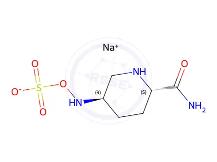 Chemical structure of rel-Sodium ((3R,6S)-6-carbamoylpiperidin-3-yl)amino sulfate