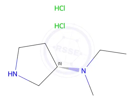 Chemical structure of (3S)-N-ethyl-N-methyl-pyrrolidin-3-amine;dihydrochloride