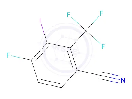 Chemical structure of 4-Fluoro-3-iodo-2-(trifluoromethyl)benzonitrile