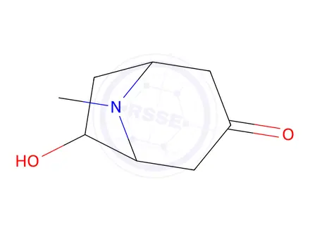 Chemical structure of 6-Hydroxy-8-methyl-8-azabicyclo[3.2.1]Octan-3-one